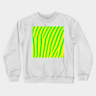 Zebra Print (Yellow & Green) Crewneck Sweatshirt